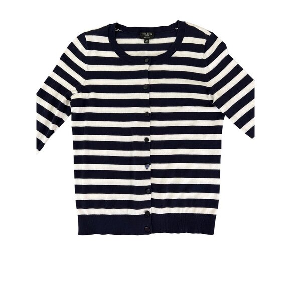 Talbots navy and white striped sweater size SP, small petite, Pima cotton blend - Picture 1 of 4